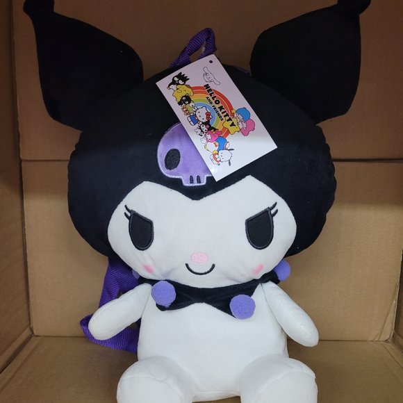 ONE BRAND NEW SANRIO KUROMI PLUSH BACKPACK - Picture 1 of 2